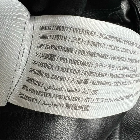 ABERCROMBIE & FITCH the skinny high rise black vegan leather pants size 27/4 - Picture 6 of 9